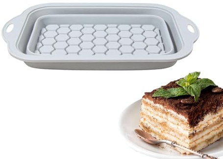 Molde de silicona para pan, molde plegable para chocolate, antiadherente de fácil liberación, molde rectangular para helado, pastel de mousse y chocolate