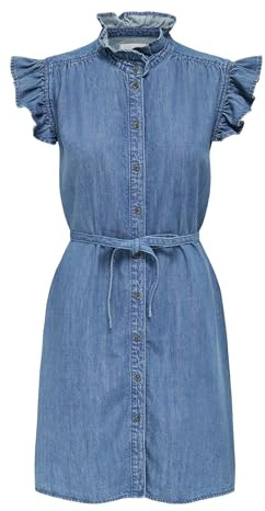 ONLY Abito in Jeans Femminile ONLSHANIA Abito Corto, Media Blu Denim, S