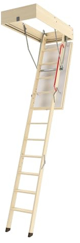 FAKRO - Einziehbare Treppe LTK Energy - Einschubtreppe 60x120/280 - Dachbodentreppe Bodentreppen - Reduziert effektiv Wärmeverluste - 160kg Tragfähigkeit - Einfache Montage