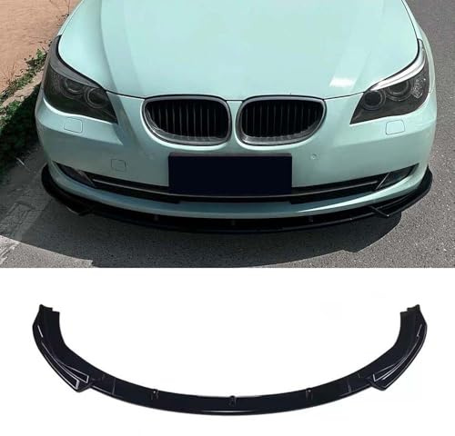YMXFKY Auto Frontstoßstange Splitter Spoiler Diffusor Lippe für BMW 5er E60 E61 Standard Edition 2008 2009 2010 Auto Styling Körper Kit Außen Zubehör,Glossy Black