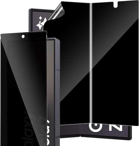 Liilaa Protection écran Anti-espion pour Samsung Galaxy Z Fold 7 5G, [1+1 Pièces] Anti-Spy Film TPU Flexible et Verre Trempé, 9H Dureté Anti-Rayures Privacy Film