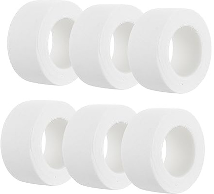 BESTYASH Breathable Cotton Fabric Plaster Tape 2.5cm x 500cm 6 Rolls Set Medical Injury Dressing Tape for Hospital and Sports