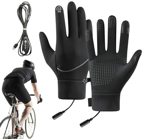BommFu Beheizte Winterhandschuhe, Handwärmer für Schnee & Kälte, Touchscreen-taugliche Fäustlinge für Radfahren Ski Camping Sport Motorradfahren Snowboarden