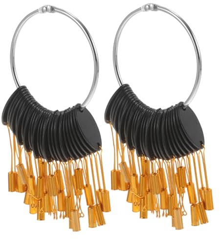 NOLITOY Set de Échantillons de Couleur de Cheveux avec Boucle Anneau pour Salon Coiffure Support Échantillons Teinture Cheveux Accessoire Pratique pour Présentation Nuancier