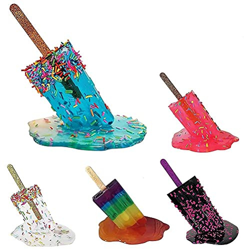 Dioche Smältande Popsicle Ornaments, Smältande Popsicle Ornament - Unika Handgjorda Statyer Av Hartsglass för Heminredning och Presenter (Diochej4m68qylrg-10293614)