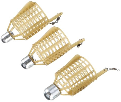 Beavorty Set 3 Pezzi Gabbie per Esche da Pesca in Metallo 20g-40g Gabbia Trappola per Mangiatoia, Compatibili per Pesca all’Aperto e Carpfishing, Portatili e Resistenti