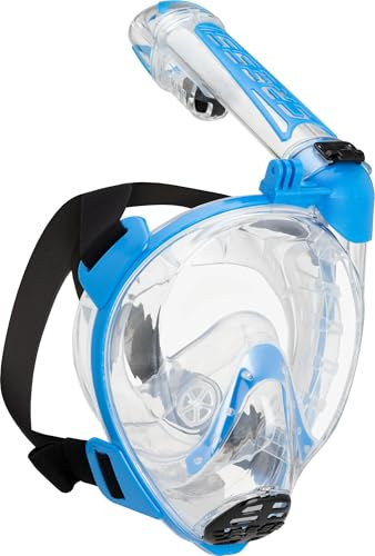 Cressi Duke Action Schnorchelmaske Erwachsene, Vollmaske für Brillenträger | Tauchmaske mit Action Cam Halterung, für Brillenträger, 100% Silikon, verstellbares Nylonband, trockenes Atemrohr