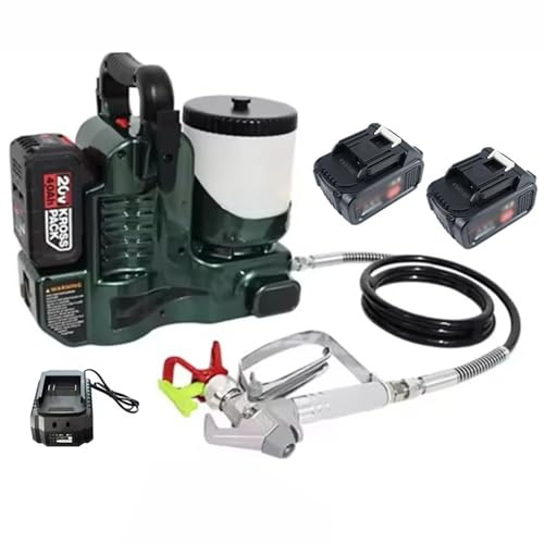 FHRKA Pulverizador de Pintura sin Aire de 1,2 L, Pistola pulverizadora de Pintura HVLP con Motor sin escobillas y 2 baterías, pulverizador de Pintura de 1,1 L/min, para Muebles.