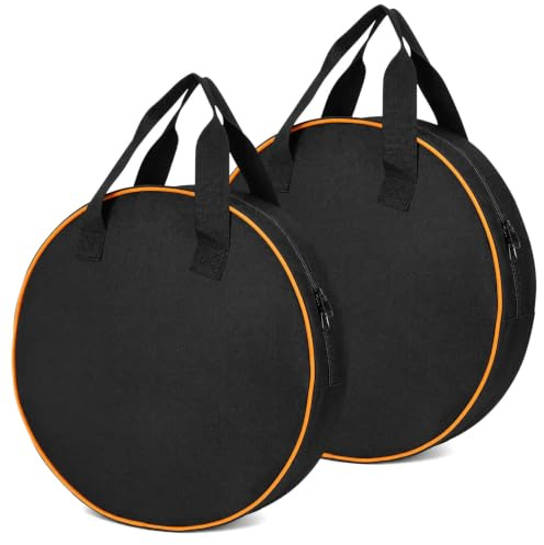 Msjuwek 2 Pack Waterproof Heavy Duty EV Charging Cable Bag, Large Capacity Cable Tidy Bag for Campervan Storage, Portable Electric Car Charger Cable Storage Bag for Motorhomes & Caravans (Black)