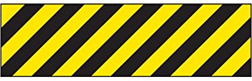 Caledonia Signs 56498 Hazard Marker, Reflective Aluminium Left Hand, 600 mm x 150 mm