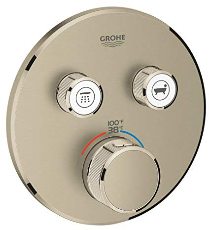 Grohe 29137EN0 Grohtherm Dual Function Thermostatic Valve Trim, Brushed Nickel