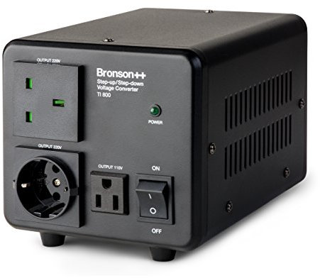 Bronson++ TI 800 - Transformateur 110 Volts Convertisseur USA Toroïdal 800 Watts - Entrée/Sortie 220V/110V Réversible Bronson 800W