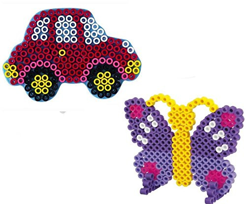 MAXI Perlen - Beutel mit Stiftplatte Schmetterling und Auto