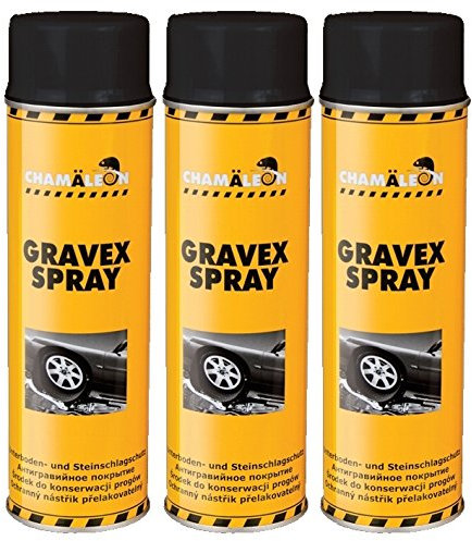 Chamäleon UNTERBODENSCHUTZ UBS 6 x 500ml Spray SCHWARZ Anti GRAVEX Schutz UNTERBODEN