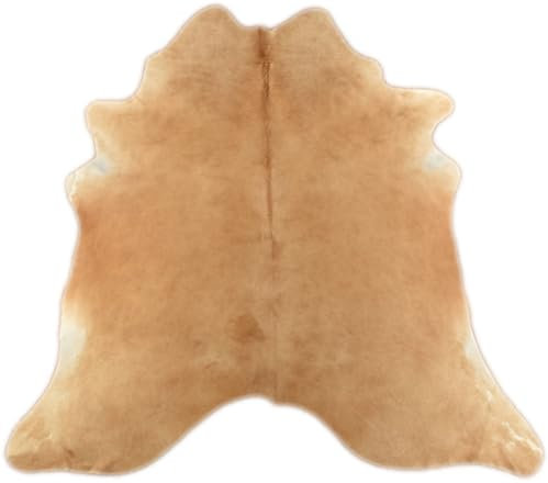 generisch KUHFELL STIERFELL HELL BRAUN Natur CA. 210 x 170 cm Fell Teppich VON KUHFELLE ONLINE