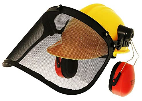 Texas 40-11700 Sicherheitshelm Schutzhelm mit Gehörschutz und Visier