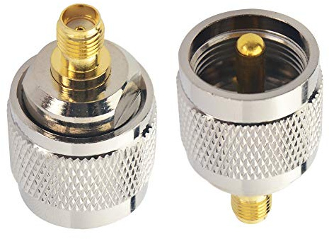 Adattatore BOOBRIE SMA a UHF PL259 - Connettore coassiale da PL259 a SMA - Bassa perdita per radio Wi-Fi e GPS