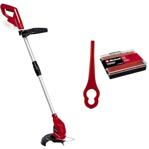 Einhell Akku-Rasentrimmer GC-CT 18/24 Li Power X-Change (18 V, 24 cm Schnittbreite, 8500 min^-1, Teleskop-Führungsholm, Flowerguard, inkl. 70 Kunststoffmesser, ohne Akku)