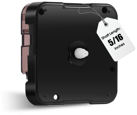 DEEWISH 12888 Quarz-Uhrwerk, lautlos (ohne Ticken), batteriebetrieben – Ersatz-Uhrwerk für Wanduhr & DIY-Reparatur, Schaftlänge 8 mm, nur für 5-mm Stundenzeiger-Loch