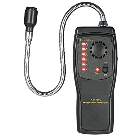 Samnuerly Hand-held CFCs HCFCs HFCs Halogen Gas Detector Refrigerant Air Conditioning Detector Freon Gas Leak Tester for Indoor and outdoor