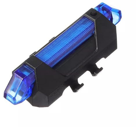 BARAC Luz Trasera para Bicicleta Recargable USB, 5 LED Potente Faro Trasero Bici, Muy Luminoso y Fácil de Instalar, Luces Máxima Seguridad Ciclismo (Azul)