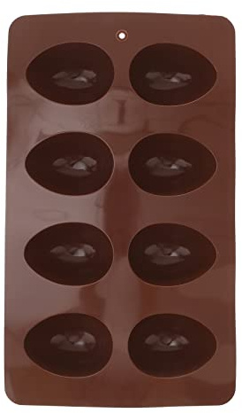 Alipis Moules En Silicone En Forme D'œuf De Pâques Moule À Demi-Œuf À 8 Cavités Moule À Glace De Qualité Alimentaire Pour Bricolage Gelée Bonbons Chocolat Pâtisserie Muffin Pain Glaçons