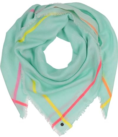 FRAAS Halstuch Damen - Tuch mit Highlight-Streifen - 120 x 120 cm - leichte Baumwollmischung - Sustainability Edition
