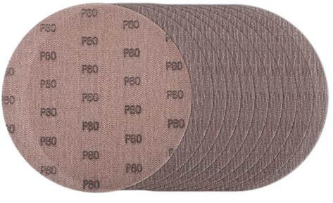 Befun 10 Stück Schleifgitter 225mm Klett, Staubfreie Schleifnetz 80# | Beflockte Oberfläche, Schleifscheibe Antiblockierende Schleifpads Schleifpapier für Deckenschleifer Trockenbauschleifer