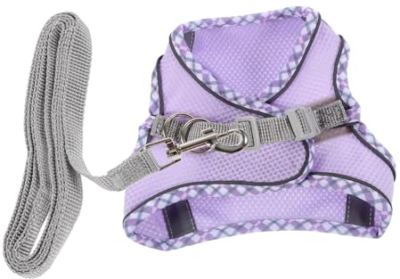 Toddmomy Adjustable Dog Harness Leash Set for Small Dogs Padded Vest Harness Teacup Chihuahua Accessories Set Soft