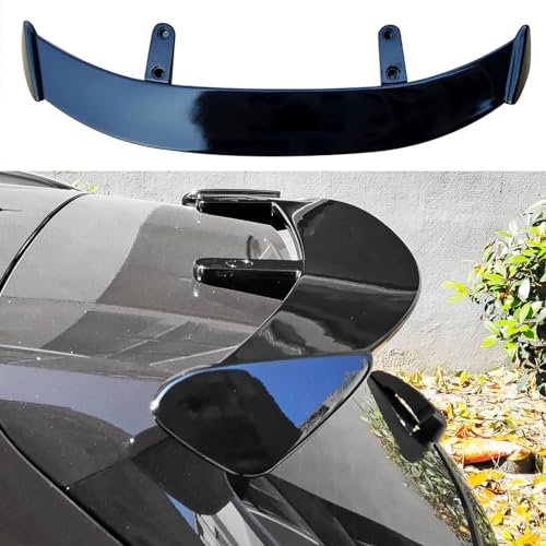 LJJHFCD Auto ABS Heckspoiler für Opel Vauxhall Adam M13 2013 2014 2015 2016 2017 2018 2019, Hinten Spoiler Spoilerlippe Kofferraumspoiler Modification Zubehör,Bright Black