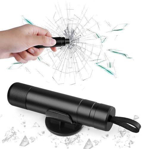 SSKHE Martello di Emergenza per Auto, 2 in 1 Martello di Sicurezza per Auto, Taglia Cinture di Sicurezza e Rompivetro, rompivetro per Automobili, Autobus e Altri Veicoli (Nero)
