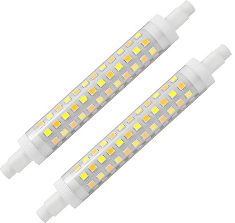 HUAMu R7s LED 118mm 9W Linear Light Bulb, Natural White 4000K, 900LM, 90W Halogen Replacement, Non-dimmable, 360°Double Ended J118 for Ceiling Reflector Floodlight Lamp, 2 Pcs