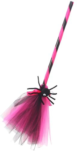 SMELEYOU Hexenbesen 26 Zoll Plastik Witches Besenstiel lustige Fliegende Hexenbesen Kinder Hexenstift für Halloween Witch Kostüm Haunted House Decor Party Supplies