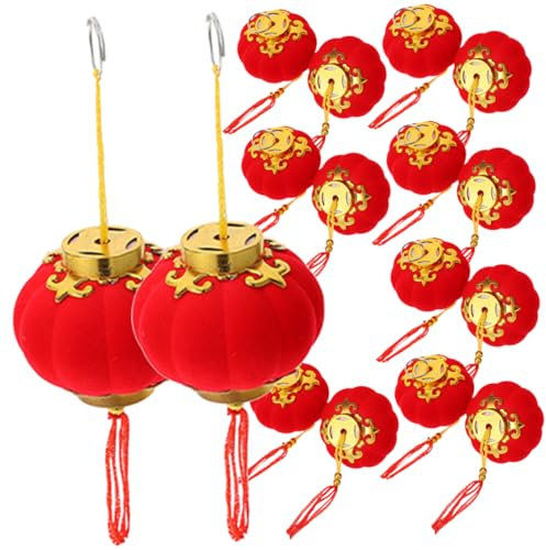 Generisch 16St Laternenverzierungen des neuen Jahres Hängende Dekorationen für das neue Jahr neujahrslaternen Mini büro dekoration office decoration Silvester-Kits Mondneujahrsdekorationen