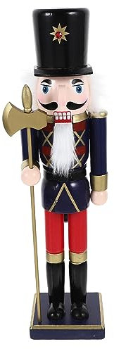 Amosfun Casse-Noisette Bois Décoration Noël Figurine Marionnette Cadeau Festif Ornements Maison Bureau
