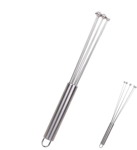Egg Beater - Rusty Egg Beater Whisk | Stainless Steel Whisk Beater | Hand Shots Rotation Whisk Mixer | Egg Frother | Manual Mixer for Beating, Whisks