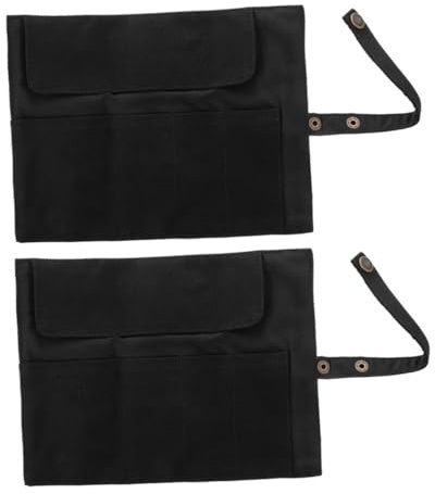 SAFIGLE Bolsa Organizadora Para Correas De Reloj Nylon Negra, Estuche Enrollable Duradero, Almacenamiento Portátil Para 2 Correas, Adecuado Para Viaje y Uso Diario