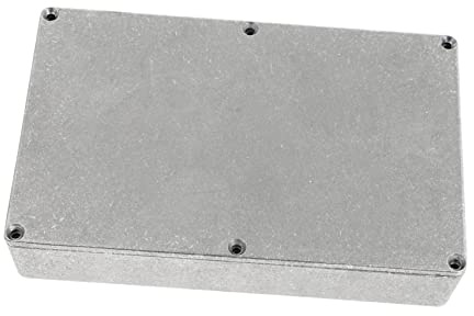 Abaodam Effektgehäuse Silberfarbene Aluminium Oberfläche Alu aus Polierter mit Praktisches Stomp Kasten für Gitarreneffekte Pedal Boards