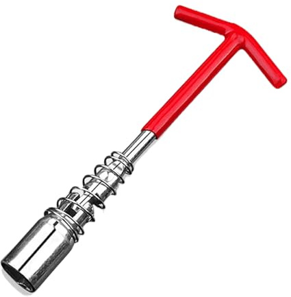 Mirweon Juego de llaves de bujía de 16 mm y 21 mm, diseño de junta de acero de aleación, mango ergonómico para reparación de automóviles, mantenimiento de múltiples enchufes de vehículos