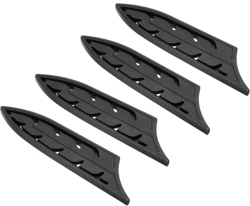 PATIKIL ABS Safety Knife Cover Sleeves for 5 Ceramic Knives, Universal Chopping Edge Guard Blade Protector Sheath for Kitchen Bar, Black, 12.8cm L, Pack of 4