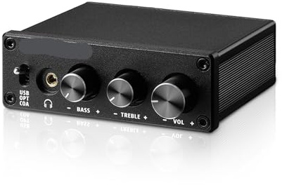 Décodeur HiFi Amplificateur Casque USB Sortie Optique coaxiale Stéréo Compact et Intelligent