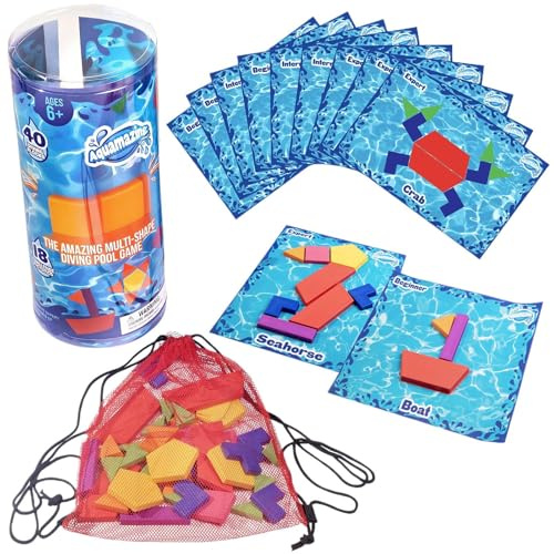 Pool Tauchspiel, Tauchspielzeug Für Kinder, Lustiges Pool Tauchspielzeug Puzzlespiel Mit 40 Verschiedenen Form Sinkspielzeug, Unterwasserwelt Such Findespielzeug Schwimmbadspiele, Für Jungens Mädchen