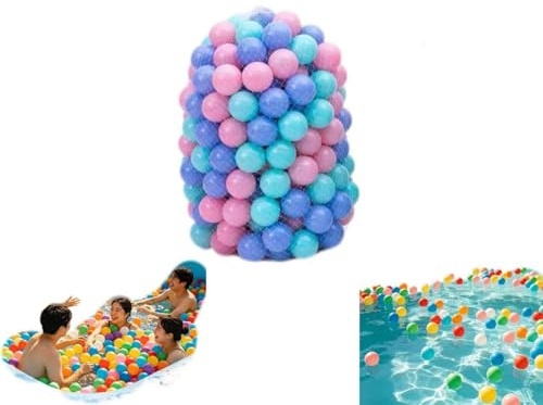 Genérico Pelotas de plástico de Colores, Pelotas de mar,Bolas para Piscina de Bolas， 5,5 cm, Siete Colores, Paquete de 100 Unidades.