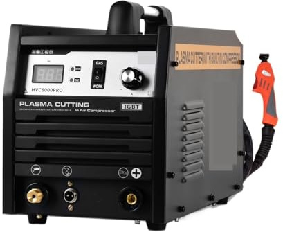 Taglierina al plasma, Compressore incorporato con pompa 'aria Saldatrici al plasma Saldatrice inverter 70% Duty for lega, rame, alluminio(Cutter and PT31-60PS)