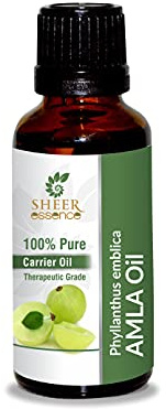 Amla Oil -(Phyllanthus Emblica- Indian Gooseberry Oil)- Carrier Oil 100% Pure Natural Undiluted Uncut Therapeutic Grade Oil 1.69 Fl.OZ