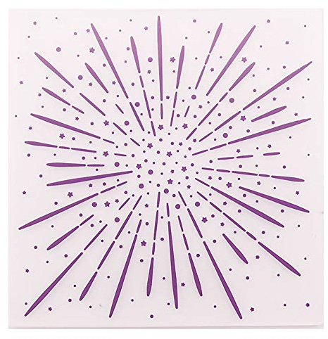arriettycraft Feuerwerk-Hintergrund, Kunststoff-Prägeschablonen für Bastelarbeiten, Kartenherstellung, Dekoration, Schablone, Scrapbooking-Werkzeuge