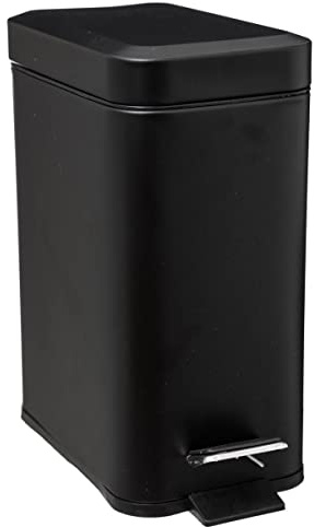 5 five simply smart 5five - Poubelle rectangulaire Soft Close INOX 5l Noir