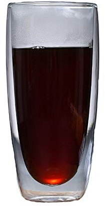 Chiatai Double Wall Glass Coffee Cups, Insulated Double Walled Glasses Latte Espresso Tea Drinking Glassware Mugs Gifts 600ml