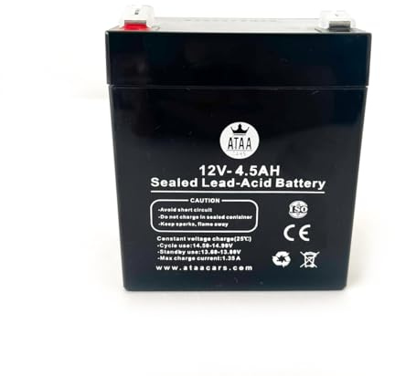 ATAA Batterie pour Les Voitures électriques pour Les Enfants 6v 12v 24v - 12v - 4.5ah- Batterie Haute Performance Compatible avec Voitures et Motos électriques pour Enfants
