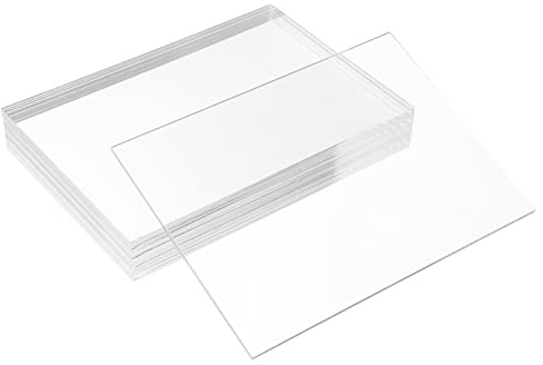KAITELA Pack of 10 Clear Acrylic Sheet 8 x 10 Cast Plexiglass Panel 1/8 Thick (3mm) Transparent Plastic Board for Sign, Craft, Display Projects, Laser Cutting, Engraving